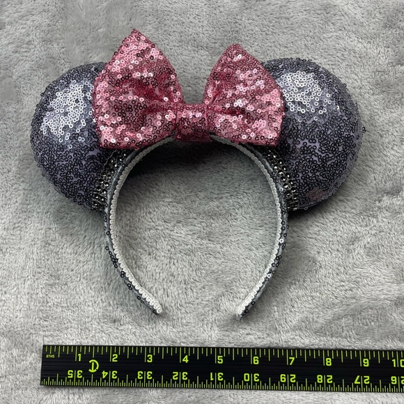 Disney Eeyore Minnie Mouse Custom Made Sequins Ears Headband Adult Size - Picture 4 of 7